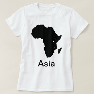 T-shirt continental de l'Afrique Asie