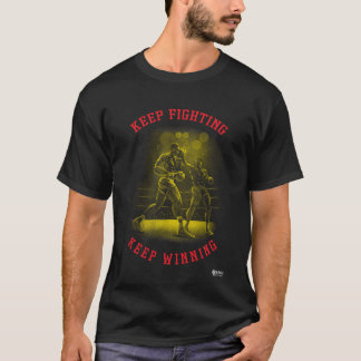 T-shirt Continuer à combattre Continuer à gagner noir