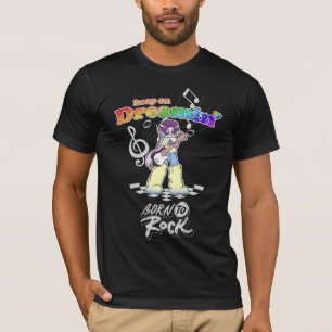 T-shirt Continuez à rêver Guitariste d'anime Y2K
