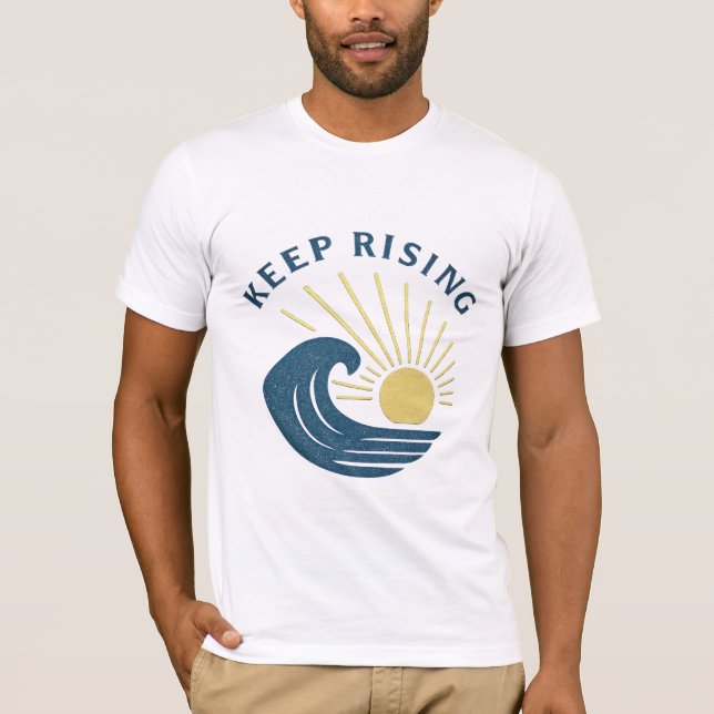 T-shirt Continuez à se lever Rétro Vague Soleil Tee (Devant)