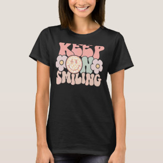 T-shirt Continuez À Sourire Floral Léopard Sourire Fleur G