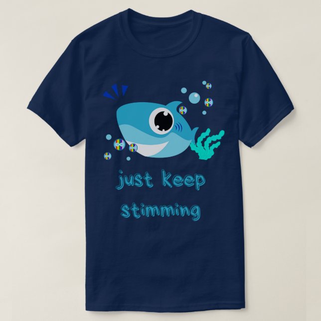 T-shirt Continuez juste à remuer l'autisme (Design devant)