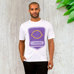 T-shirt Contour de citron violet et jaune