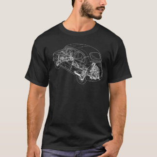 T-shirt Contour de Fiat 500 - avant seulement