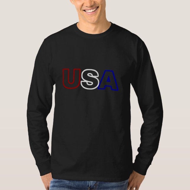 T-shirt Contour des Etats-Unis (Devant)