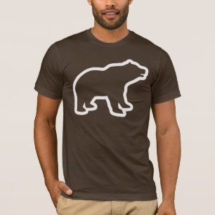 T-SHIRT CONTOUR D'OURS BLANC