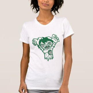 T-shirt contour vert de zomb