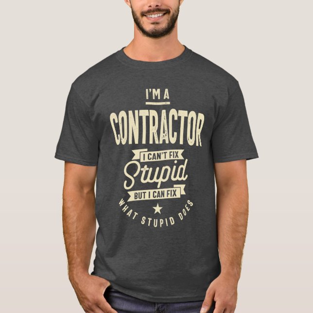 T-shirt Contractant Don Funny Titre de l'emploi Profession (Devant)