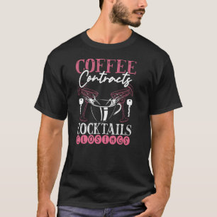 T-shirt Contrats de café Cocktails Réalisateur de fermetur