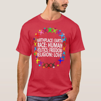 T-shirt Contre le racisme politique Droits de l'homme égal