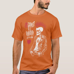 T-shirt Contre Toute Autorité Sauf Ma Maman Funny Punk Roc