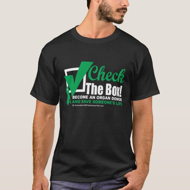 T-shirt Contrôle de donateur d'organe la boîte (Devant)