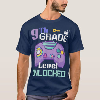 T-shirt Contrôle de pôle de jeu vidéo déverrouillé de 9e c