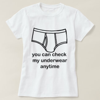 T-shirt Contrôle de sous-vêtements
