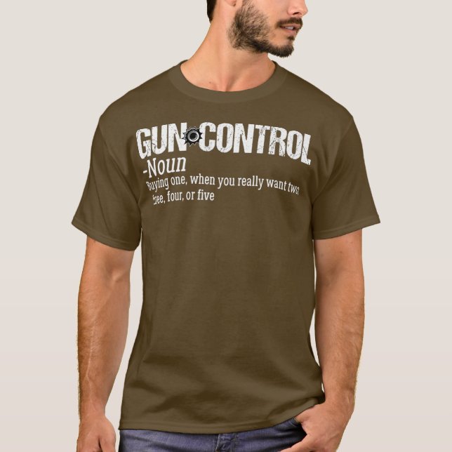 T-shirt Contrôle des armes à feu Funny Définition 2e amend (Devant)