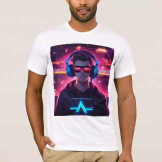 T-shirt Contrôle DJ dynamique : Lire le logo du bouton de