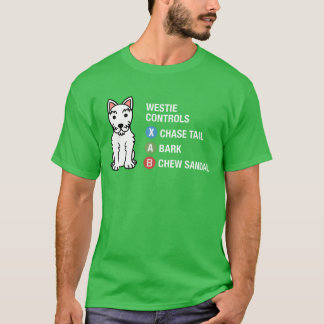 T-shirt Contrôles de jeu vidéo Westie cadeau ami