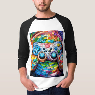 T-shirt contrôleur de console de jeu ps5 xbox - Neon Stain