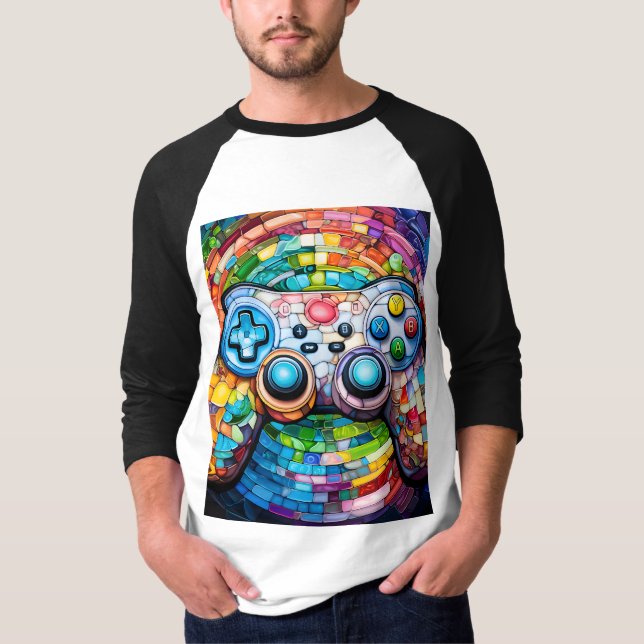 T-shirt contrôleur de console de jeu ps5 xbox - Neon Stain (Devant)