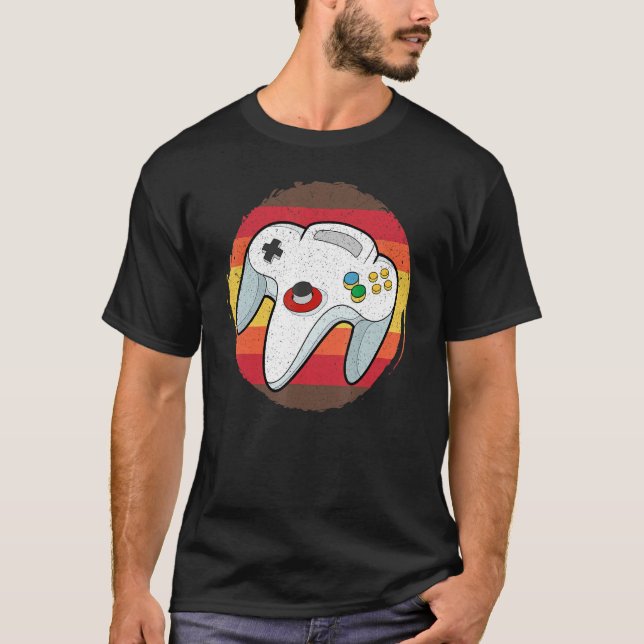 T-shirt Contrôleur de jeu Retro Jeux Vidéo Gamer (Devant)