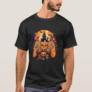 T-shirt Contrôleur de jeu vidéo déplaisant Haunted House C