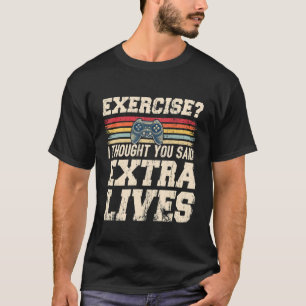 T-shirt Contrôleur de jeu vidéo Extra Lives Retro Gamer Bo