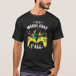T-shirt Contrôleur de jeu vidéo Gamer E Sports Mardi Gras 