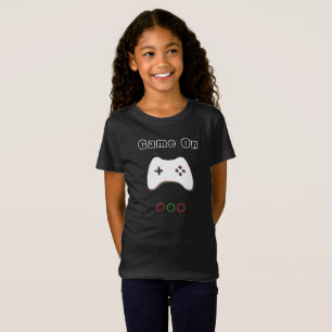 T-Shirt Contrôleur de jeu vidéo, Jeu On, Art Rouge et Vert
