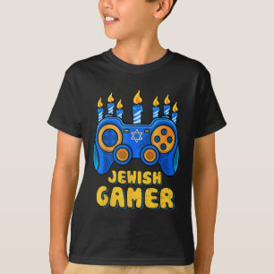 T-shirt Contrôleur de jeu vidéo juif Gamer Chanukah Boy Ki