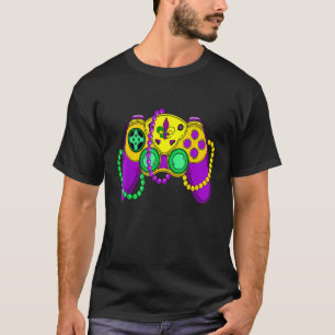 T-shirt Contrôleur de jeu vidéo Mardi Gras Carnival Masque
