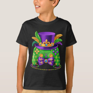 T-shirt Contrôleur de jeu vidéo Mardi Gras Chapeau de bouf