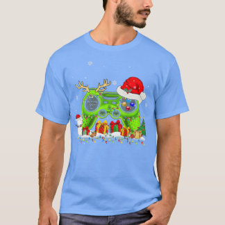 T-shirt Contrôleur de jeu vidéo Noël Santa Hat Garçons Enf