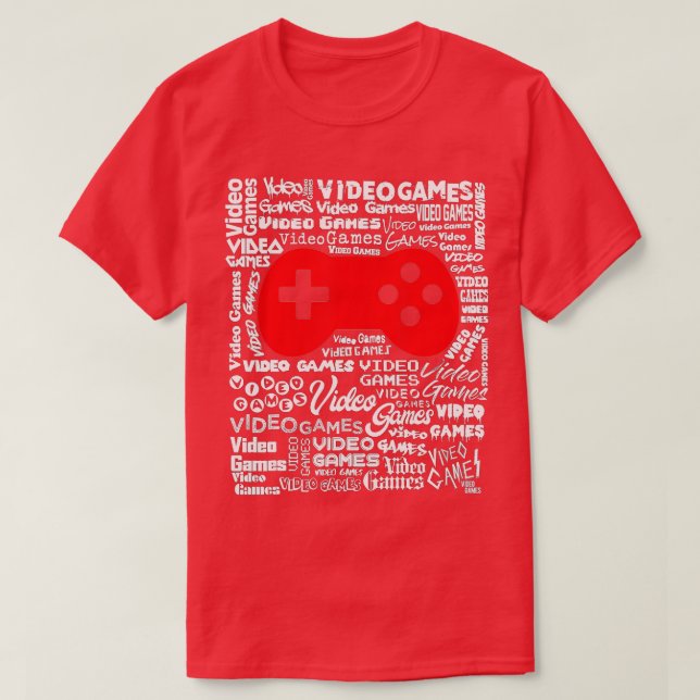T-shirt Contrôleur de jeu vidéo Texte Word Cloud Cool Art  (Design devant)