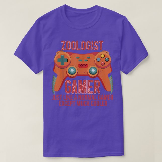 T-shirt Contrôleur de jeu vidéo Zoologiste Gamer pour Zool (Design devant)