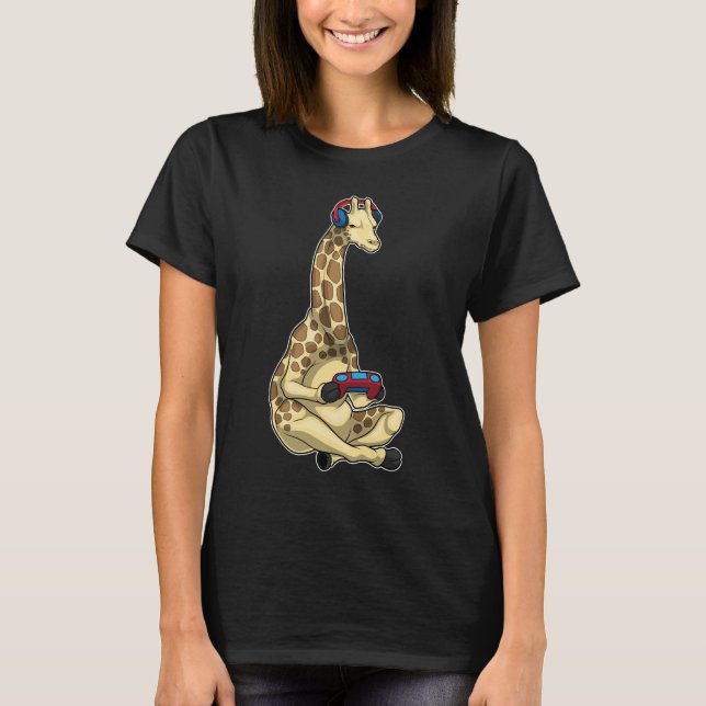 T-shirt Contrôleur Giraffe Gamer (Devant)