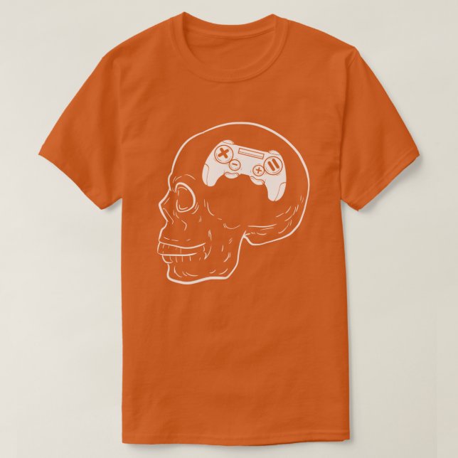 T-shirt Contrôleur mental Jeu de crâne Jeu Mens Garçons Ad (Design devant)