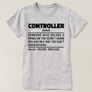 T-shirt Contrôleur Noun Agent Comptable Drôle Papa Dit Drô