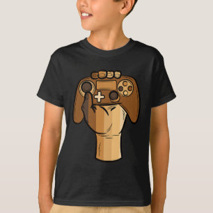 T-shirt Contrôleur Premier Noir Historique Blm Jeu Gamer 1