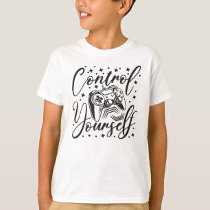 T-shirt Contrôlez votre manette de jeu et l'art textuel