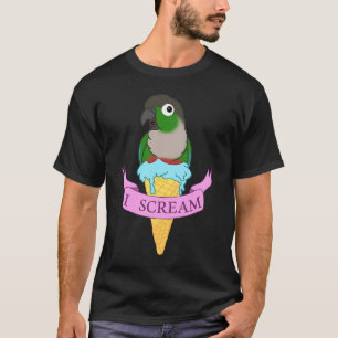T-shirt Conure crème glacée Je crie vert teint conure Pa