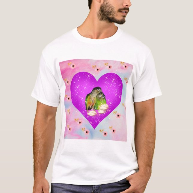 T-SHIRT CONURES DANS L'AMOUR CUDDLING T SHIRT (Devant)