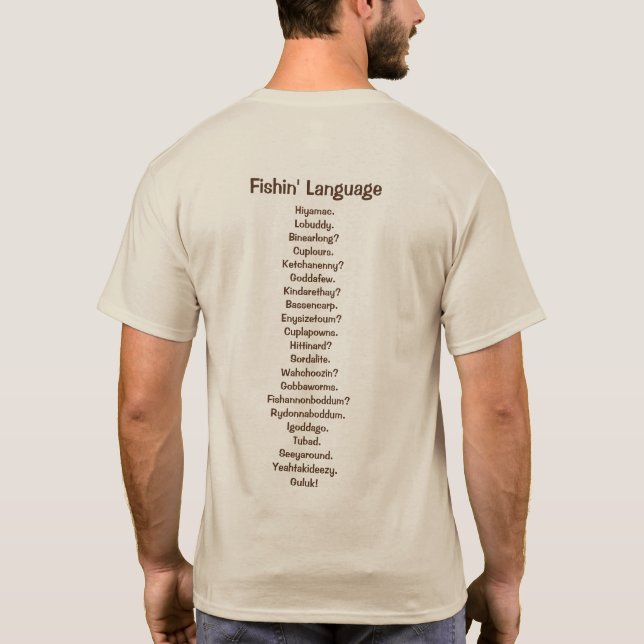 T-shirt Conversation amusante sur la pêche (Dos)