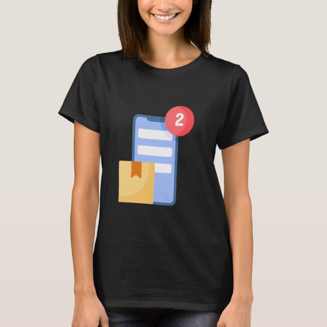 T-shirt Conversation de notification textuel de message de (Devant)