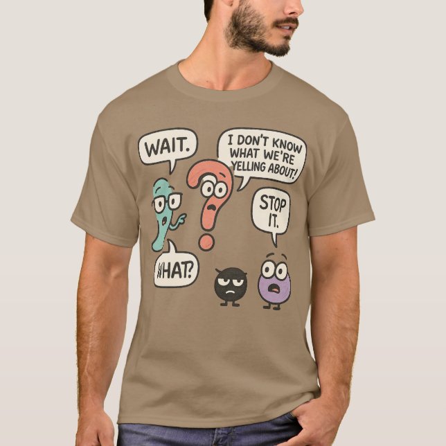 T-shirt Conversation de ponctuation (Devant)