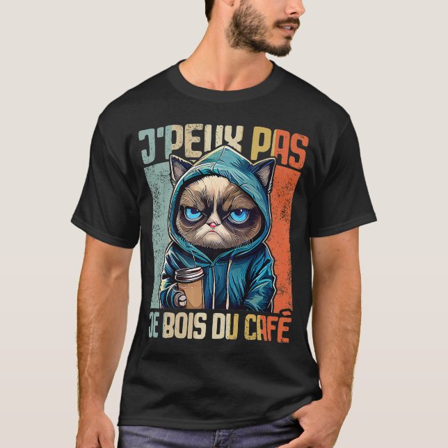 T-shirt Conversation J'Peux Pas I j'aime pas je bois du ca (Devant)