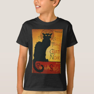 T-shirt Conversation Noir - Chat noir
