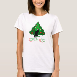 T-shirt Conversation Noir Joyeux Noel