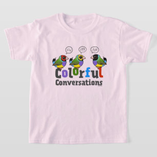 T-shirt Conversations colorées Finches Gouldiennes Birdora