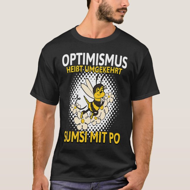 T-shirt Conversely, backprint optimism means Sumsi with Po (Devant)