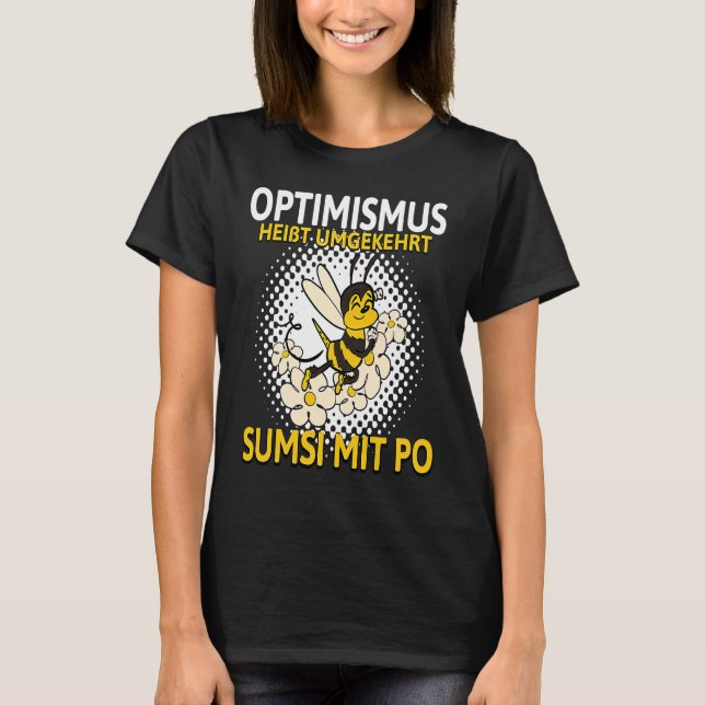 T-shirt Conversely, backprint optimism means Sumsi with Po (Devant)